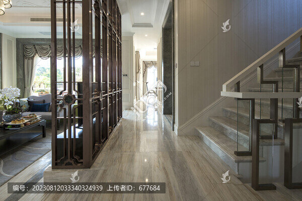 室內(nèi)樓梯工程欄桿梯級扶手