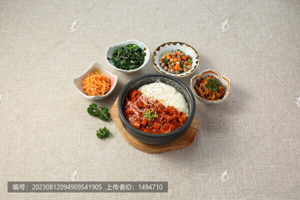 辣白菜五花肉飯