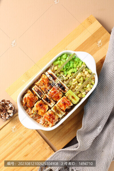帶蔥雞腿飯