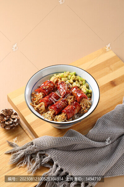金針菇培根飯