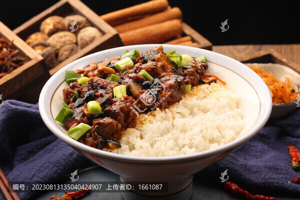 豆豉蒸排骨蓋碼飯