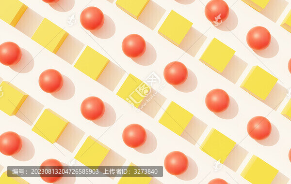 整齊元素立方體重復背景3D