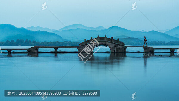 浙江省杭州市西湖風(fēng)光涌金門