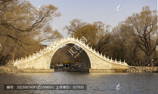 頤和園玉帶橋冬景