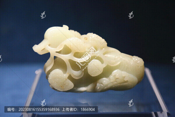 清代白玉鴨