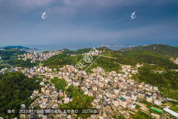溫州洞頭東岙漁村航拍風(fēng)光