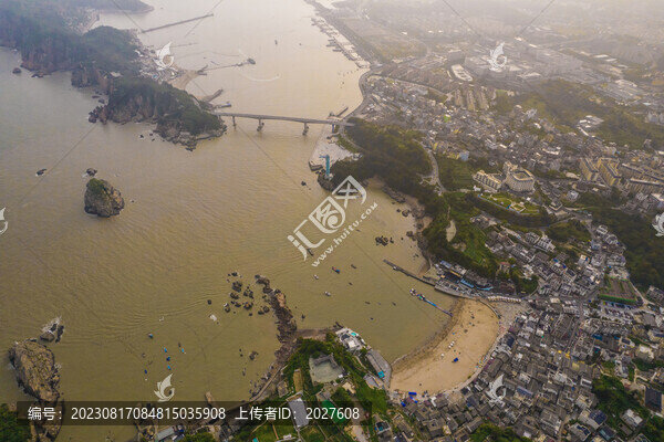 溫州洞頭東岙漁村航拍風(fēng)光