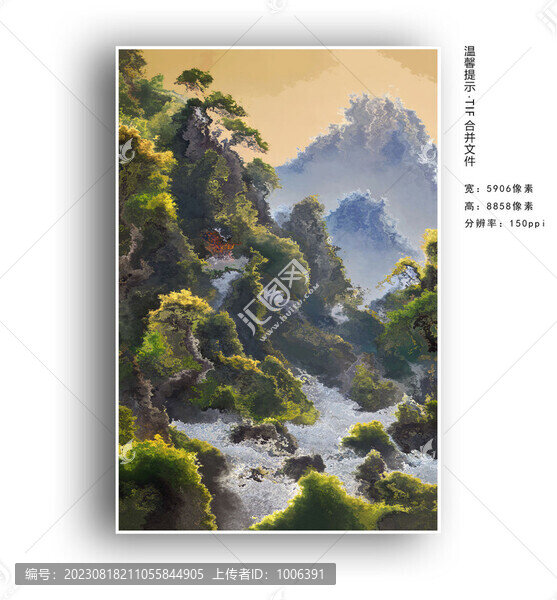 高檔酒店風(fēng)景油畫(huà)