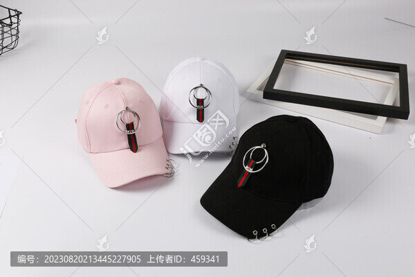 鐵環(huán)布條裝飾棒球帽