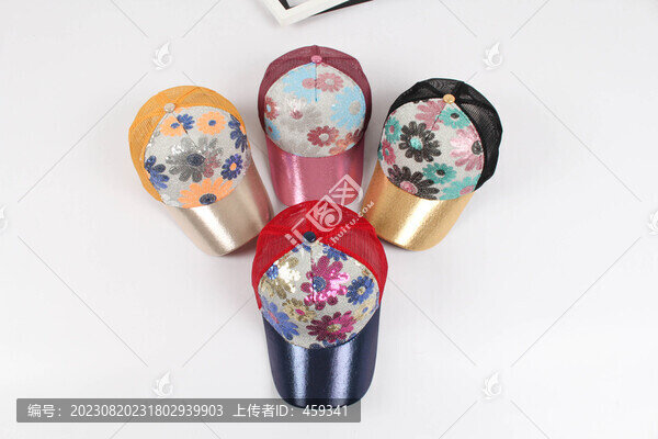 花朵亮片棒球帽