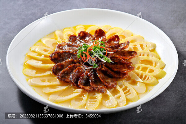 醬香腸蒸春筍