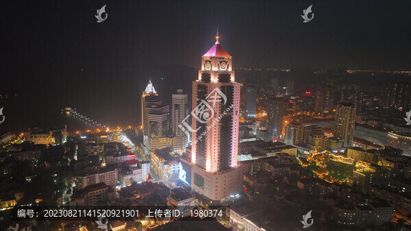 青島航拍夜景