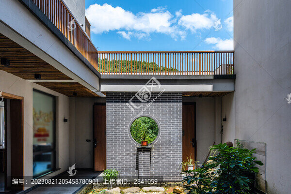 徽派風(fēng)格民宿外部建筑