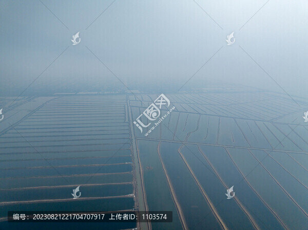 航拍東營(yíng)孤東海堤