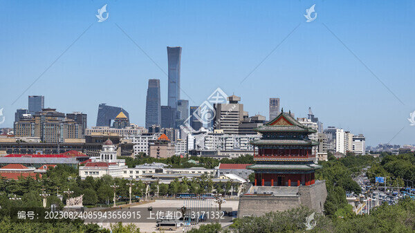 北京正陽門與中國尊同框