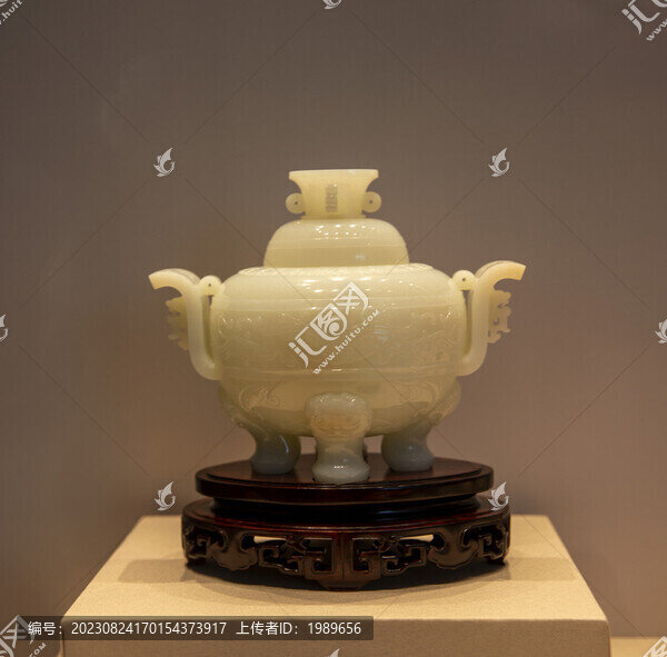 羊脂白玉爐擺件