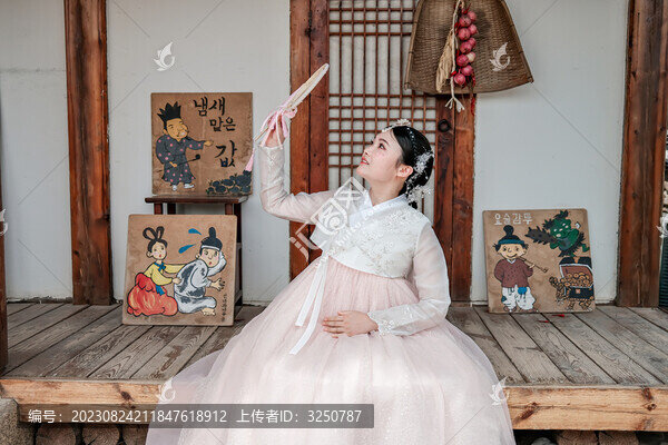 朝鮮族服飾女子