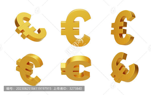 財(cái)富貨幣流通國(guó)際化歐元3D