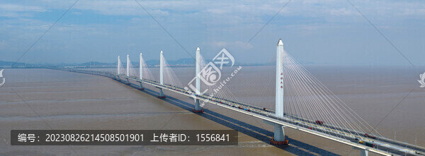 航拍嘉紹大橋跨海大橋