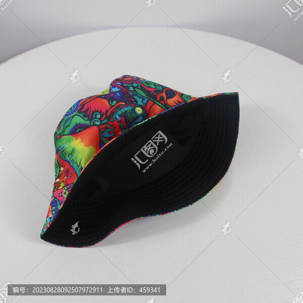 火山印花漁夫帽