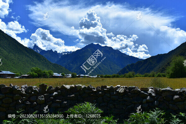 西藏青藏高原田園風光