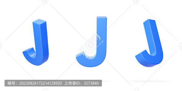 英文字母J拼音拼寫語言3D