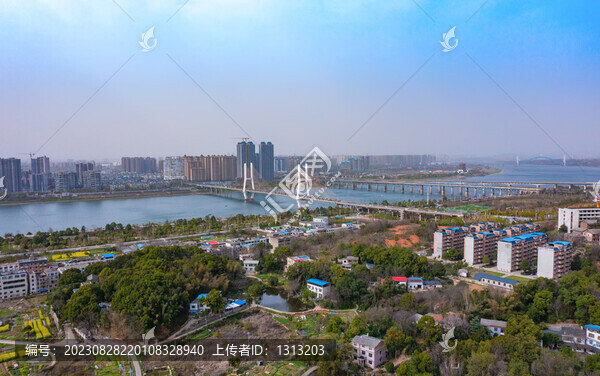 航拍湖南湘潭市城市風(fēng)光