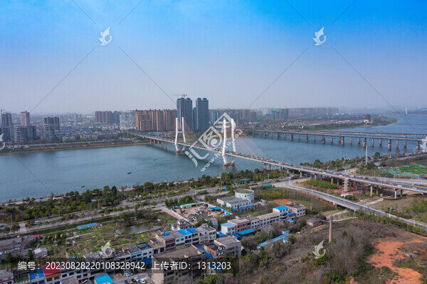 航拍湖南湘潭市城市風(fēng)光