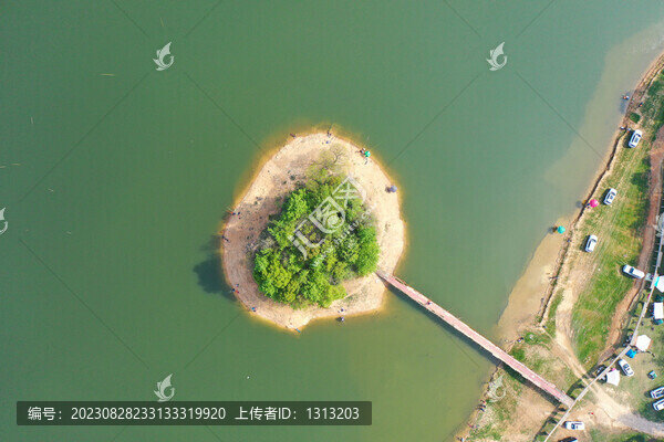 航拍湖南湘潭東風(fēng)水庫
