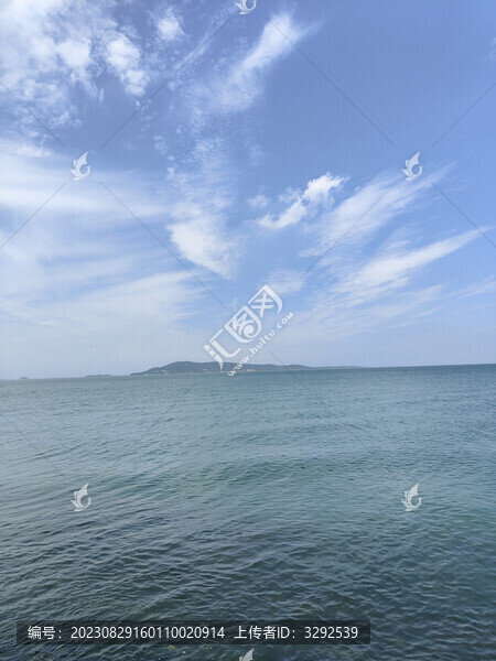 海上藍(lán)天白云天空