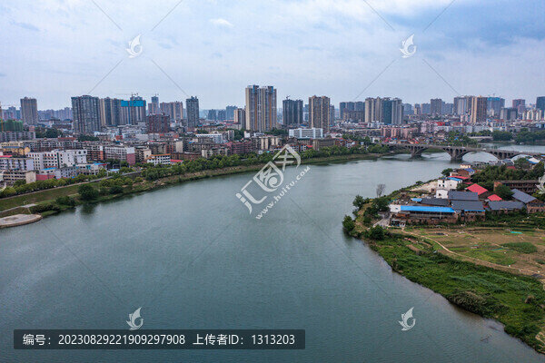 航拍湖南邵陽(yáng)城市風(fēng)光