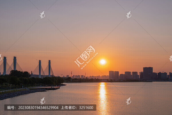 鄭州北龍湖落日