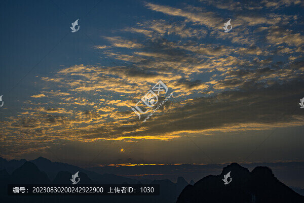 朝霞天空自然風光