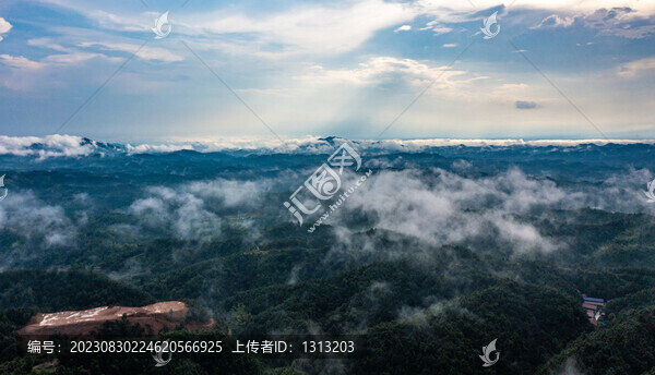 航拍湖南長(zhǎng)沙瀏陽(yáng)清江水庫(kù)