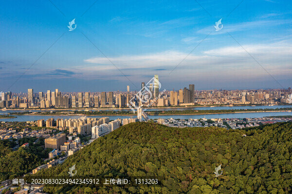 航拍湖南長(zhǎng)沙城市景觀