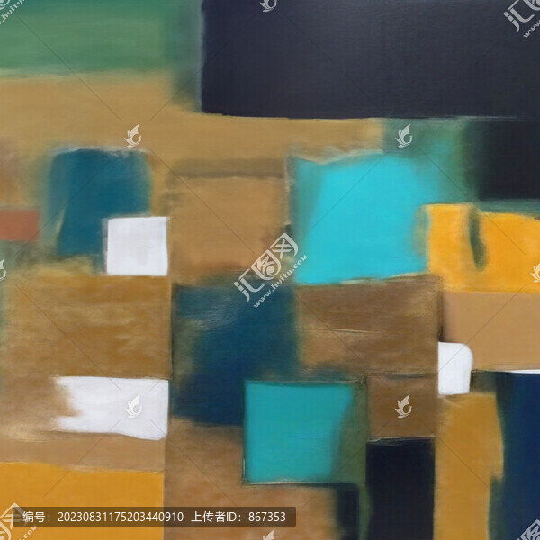 金色抽象油畫