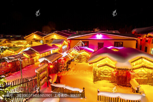 雪鄉(xiāng)夜景