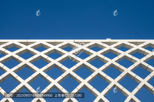 現(xiàn)代建筑網(wǎng)格造型特寫