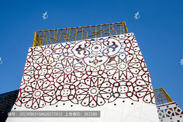 建筑裝飾花紋特寫