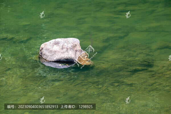 水面石頭