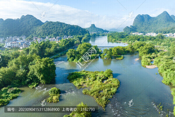 荔浦荔江國家濕地公園夏季風光