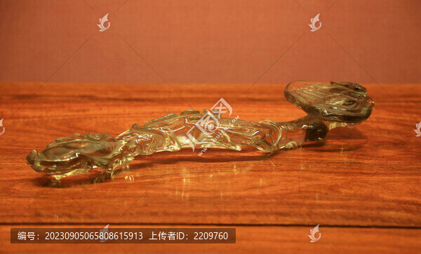 水晶靈芝式如意