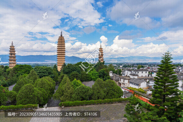 云南大理古城和三塔風(fēng)光