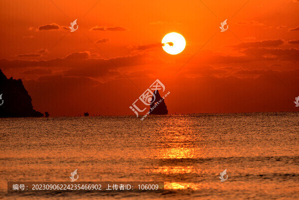 海上看日出