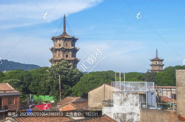 泉州東西塔風(fēng)景圖