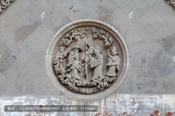 五臺山普化寺古建石雕石刻照壁