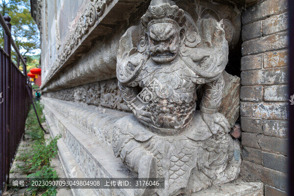 五臺(tái)山普化寺古建石雕石刻照壁