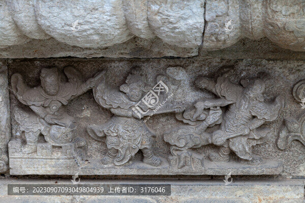 五臺山普化寺古建石雕石刻照壁