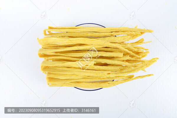 腐竹干手工腐竹白底圖