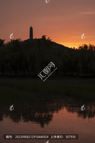 玉泉山夕陽